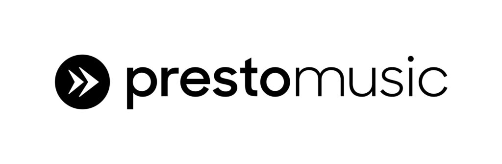 presto music black logo CMYK